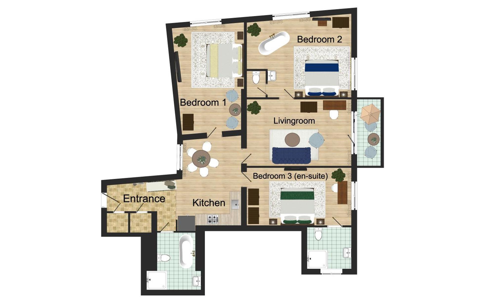 Victoria Design Stays - Premium Apartment Ohrada Prague Luaran gambar
